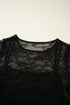 City Lights Sheer Lace Sleeve Square Neck Bodice Top